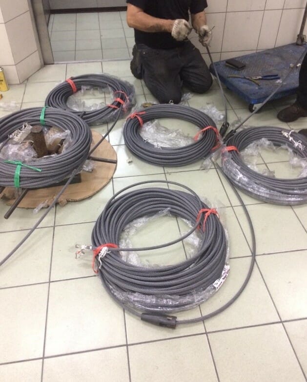 hoisting ropes replaced